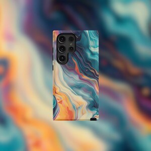 Vibrant Marble Samsung Tough Case - S23/S24/S25 Series, Matte/Glossy Finish