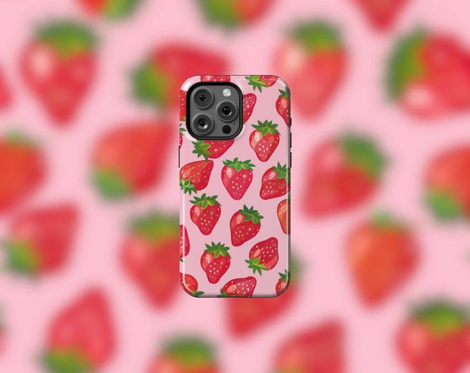 Girly Girl Strawberries MagSafe Tough Case for iPhone 13-16 and 16e - Durable  Stylish Protection with Full-Wrap Print