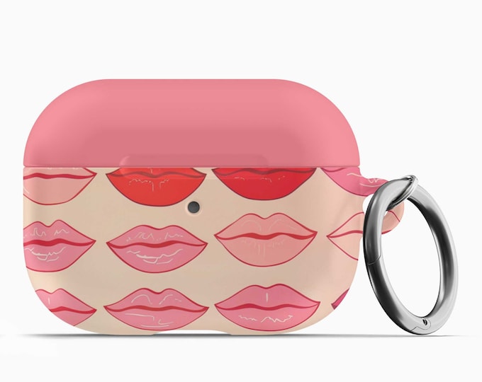 Pastel Painted Lips AirPod Case w/Keychain - Fits 1st 2nd Gen AirPods AirPod Pros