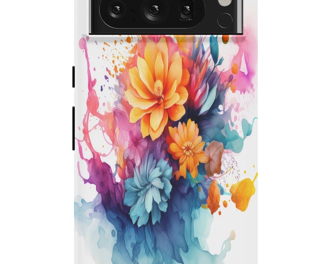 Blossoming Hues Watercolor Floral Case for Google Pixel 6, 6 Pro, 7, 7 Pro, 8, 8 Pro | Elegant Dual-Layer Protection