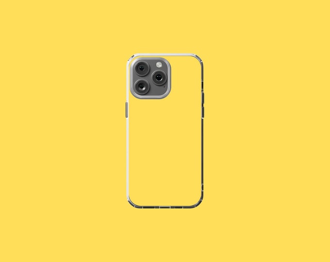 Clear MagSafe iPhone 12-15 Case in Sunny Yellow  Stylish  Protective Accessory