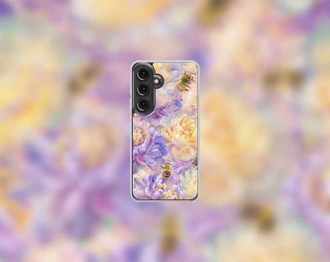 Floral Bee's Samsung Clear Case - S22/S23/S24 Series