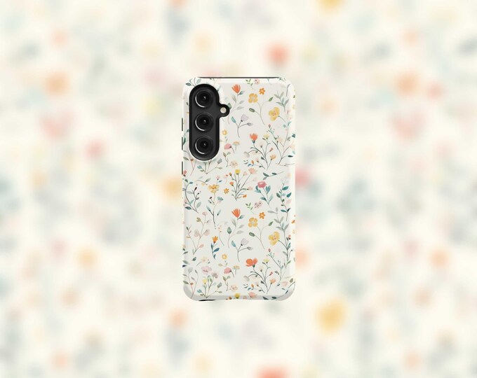 Cute Watercolor Flowers Samsung Tough Case - S22-S25 Series