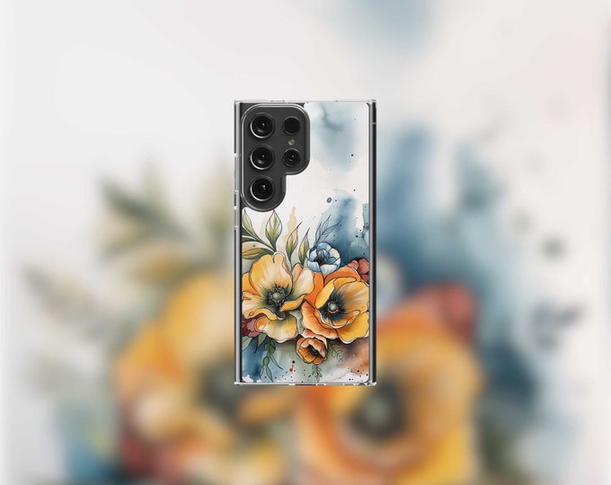 Watercolor Flora Samsung Clear Case - S22/S23/S24 Series