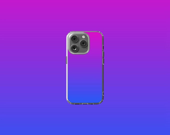 Ombre Pink MagSafe Clear iPhone Case for iPhone 12-15