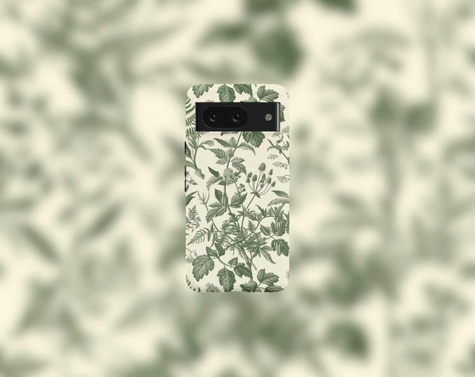 Green Botanicals Tough Phone Case for Google Pixel 9 8 7 6 - Durable  Stylish Protection  Gift