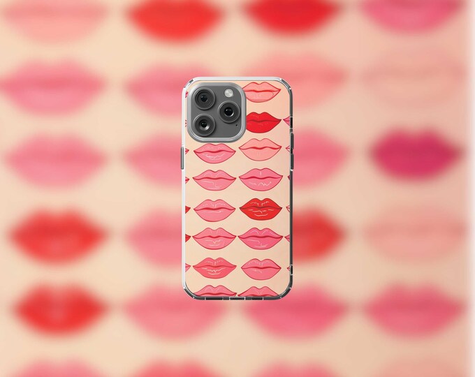 Pastel Lips MagSafe Clear iPhone Case  Fits iPhone 12-15  Colorful  Unique Design