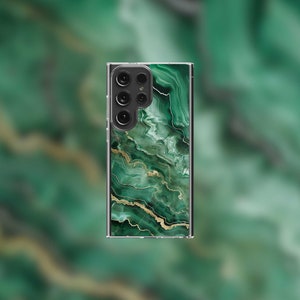 Jade Marble Samsung Clear Case - S22/S23/S24 Series