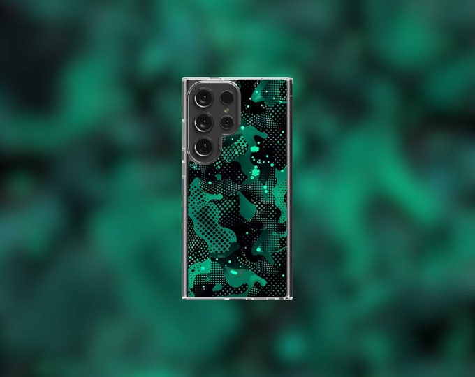 Pixelated Camouflage Samsung Clear Case - S22/S23/S24 Series