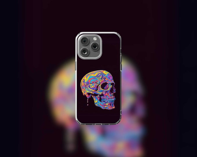 Skulls and Blooms MagSafe Clear Case for iPhone 12-15