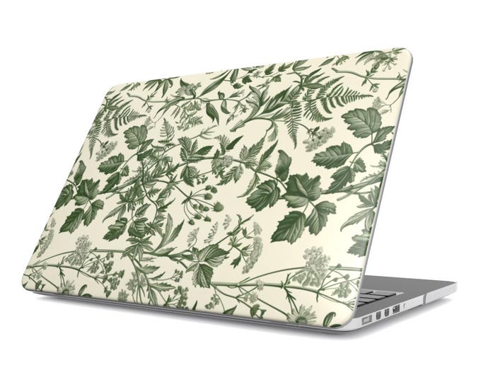 Green Botanical MacBook Case | Protection for Pro/Air 11"-16" | Premium Slim Design