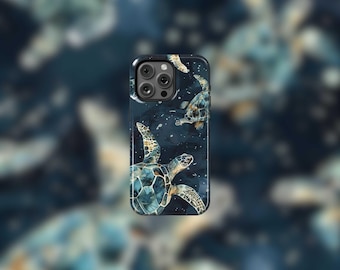 Navy Turtle MagSafe Tough iPhone 13-16 and 16e Case