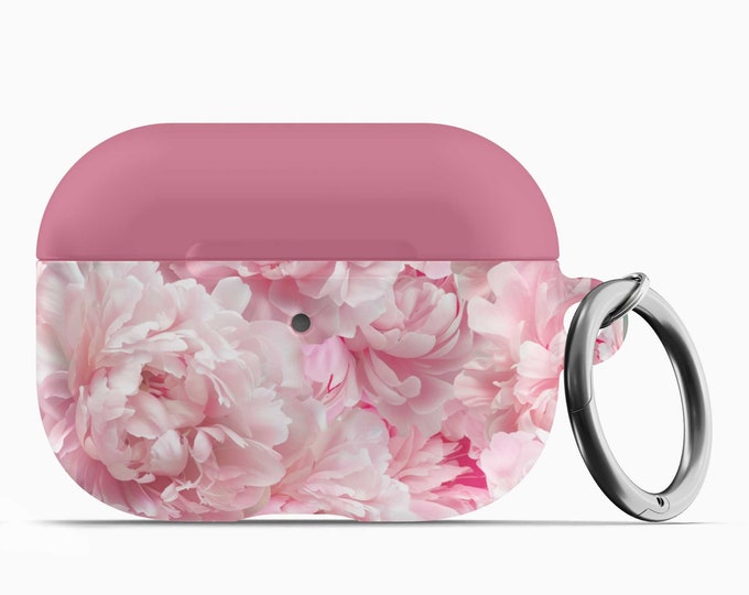 Blossomed Peonies AirPod Case w/Keychain - Fits 1st 2nd Gen AirPods AirPod Pros