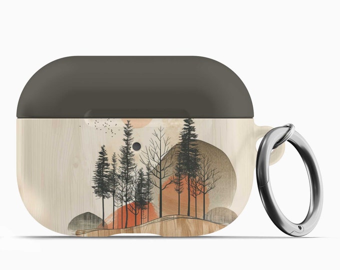 Forrest Illustration AirPod Case w/Keychain - Fits 1st 2nd Gen AirPods AirPod Pros