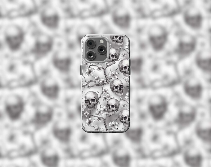 Skulls  Blooms Clear MagSafe iPhone 12-15 Case