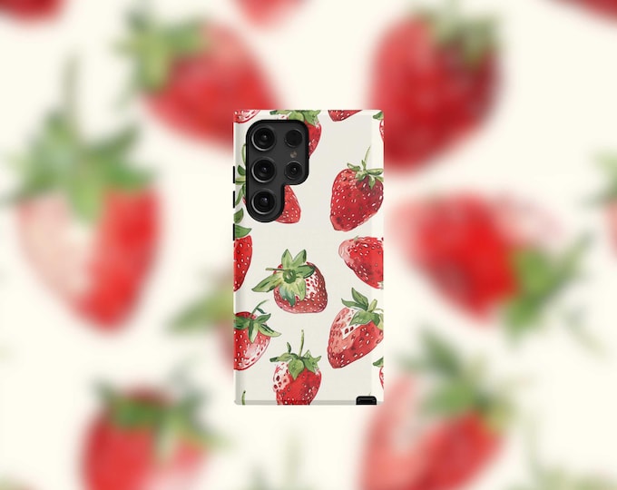 Summertime Strawberries Samsung Tough Case - S22-S25 Series