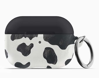 Cow Print AirPod Case w/Keychain - Fits 1st 2nd Gen AirPods AirPod Pros