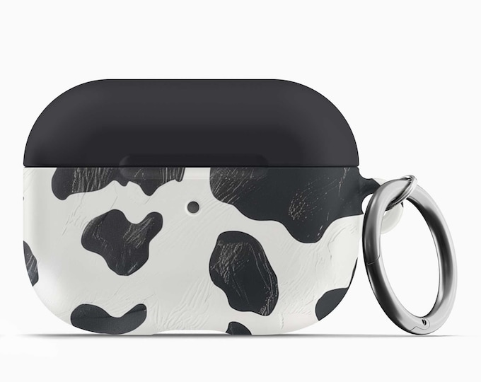 Cow Print AirPod Case w/Keychain - Fits 1st 2nd Gen AirPods AirPod Pros