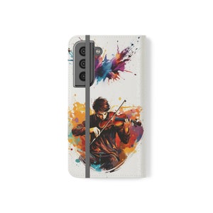 Flip Handyhülle mit Aquarell Geiger für Samsung Galaxy S22, Galaxy S22 Plus, Galaxy S22 Ultra, Galaxy S21, Galaxy S21 Plus & S21 Ultra