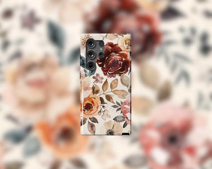 Muted Watercolor Floral Samsung Tough Case - S22-S25 Series