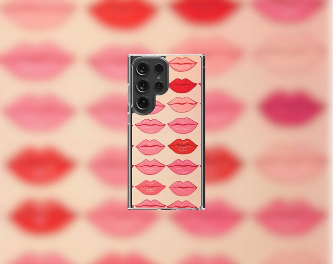 Pastel Painted Lips Samsung Clear Case - S22/S23/S24 Series