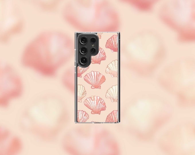 Pastel Pink Seashells Samsung Clear Case - S22/S23/S24 Series