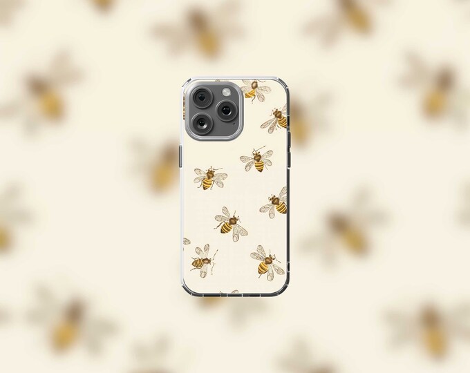 Honey Bee Clear MagSafe iPhone Case for Models 12-15