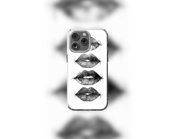 XOXO Kisses Clear MagSafe iPhone Case for Models 12-15