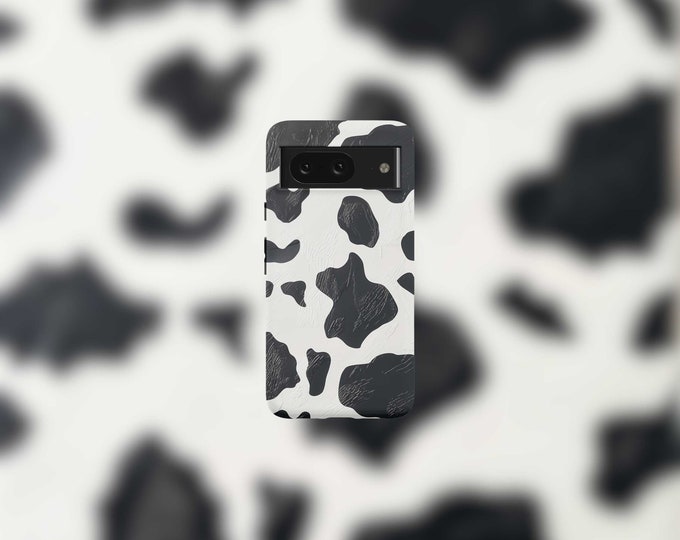 Cow Print Tough Phone Case For Google Pixel 9, 9 Pro, 9 Pro XL, 8, 8 Pro, 7, 7 Pro, 6, and 6 Pro