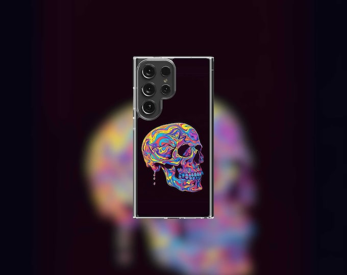 Psychedelic Skull Samsung Clear Case - S22/S23/S24 Series