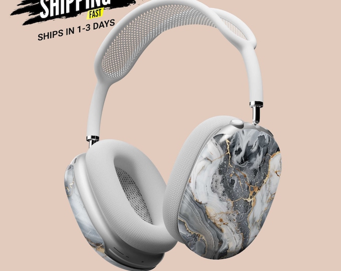 AirPods Max Headphone Covers | Marbled with Gold Details | AirPods Max Case | AirPod Max Cover