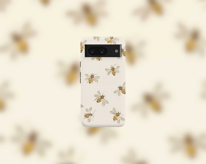 Honey Bee Tough Phone Case For Google Pixel 9, 9 Pro, 9 Pro XL, 8, 8 Pro, 7, 7 Pro, 6, and 6 Pro