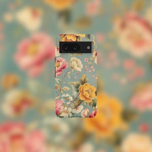 Vintage Floral Samsung Tough Case - S23/S24/S25 Series, Matte/Glossy Finish