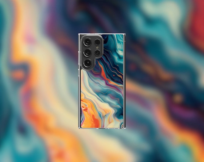 Vibrant Marble Samsung Clear Case - S22/S23/S24 Series