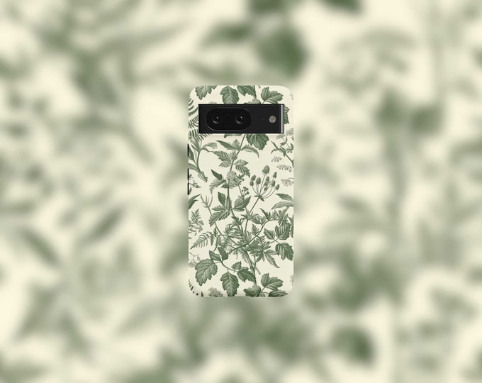 Green Botanicals Tough Phone Case For Google Pixel 9, 9 Pro, 9 Pro XL, 8, 8 Pro, 7, 7 Pro, 6, and 6 Pro