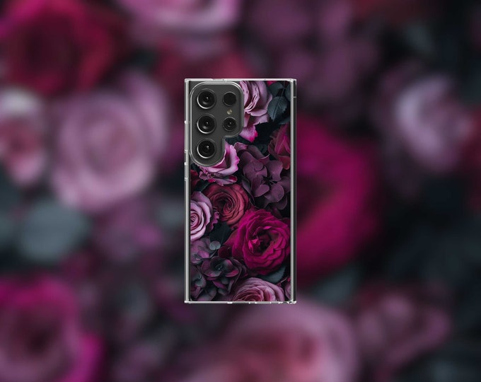 Gorgeous Purple Roses Samsung Clear Case - S22/S23/S24 Series