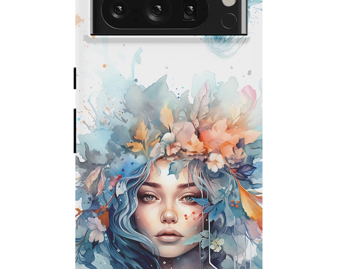 Floral Watercolor Woman Google Pixel 8 Pro Case - Compatible with Pixel 6/6 Pro/7/7 Pro, Durable Dual-Layer Protection