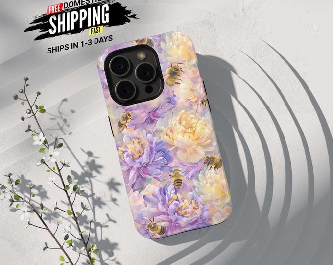 Floral Bee's MagSafe Tough iPhone 13-16 and 16e Case