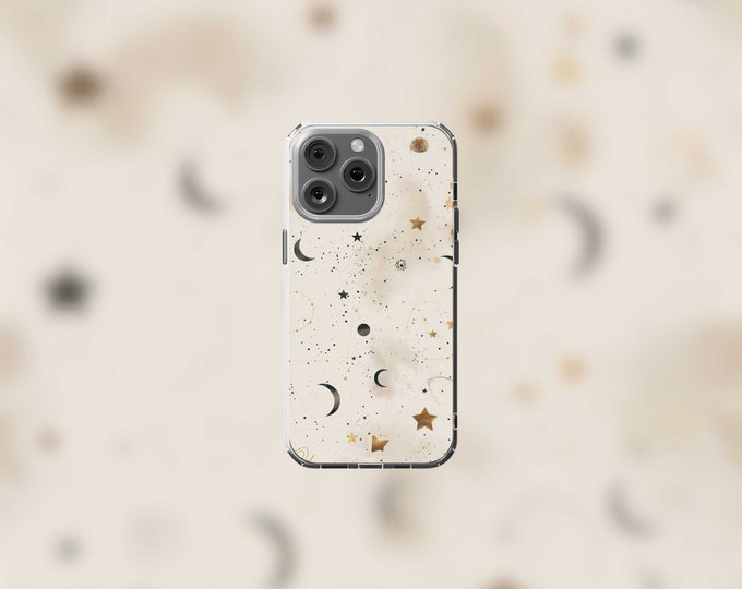 Constellations MagSafe Clear iPhone Case 12-15 Galaxy Design