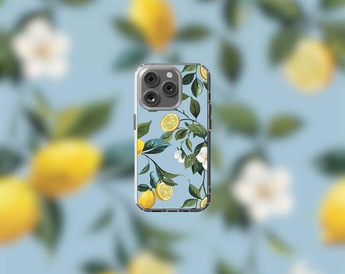 Limoncello Clear MagSafe iPhone Case 13-16  Vibrant Citrus Design