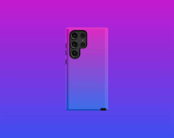 Ombre Pink Samsung Tough Case - S23/S24/S25 Series, Matte/Glossy Finish