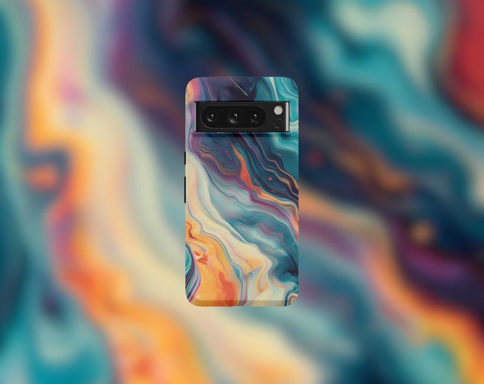 Vibrant Marble Tough Phone Case For Google Pixel 9, 9 Pro, 9 Pro XL, 8, 8 Pro, 7, 7 Pro, 6, and 6 Pro