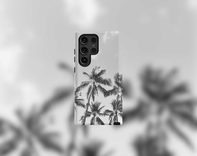 B&W Tropical Palms Samsung Tough Case - S22-S25 Series