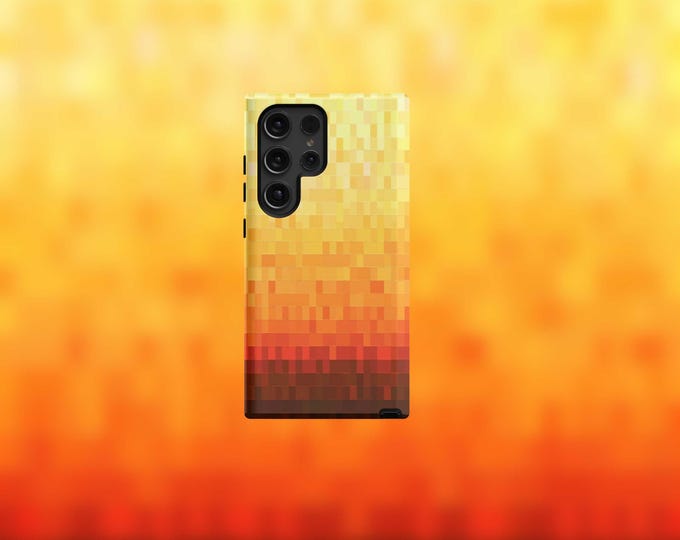 Pixel Gradient Samsung Tough Case - S23/S24/S25 Series, Matte/Glossy Finish