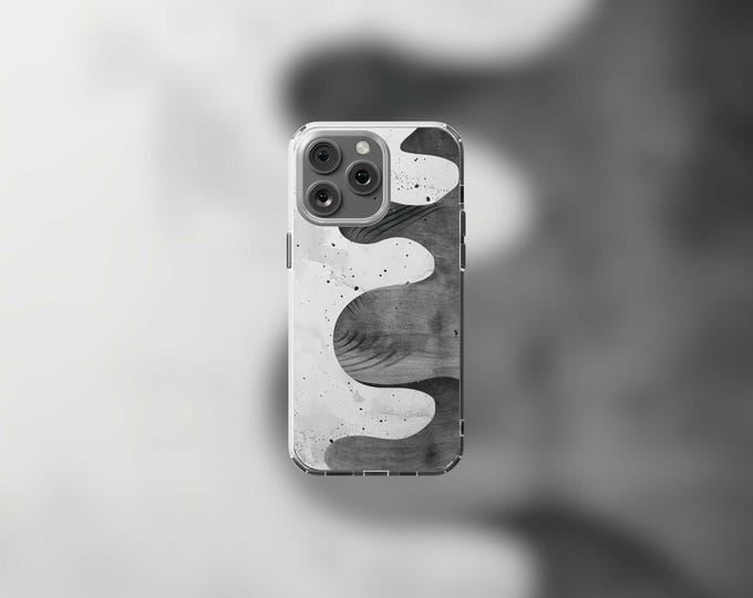 Curved Abstract Clear MagSafe Case for iPhone 13-16