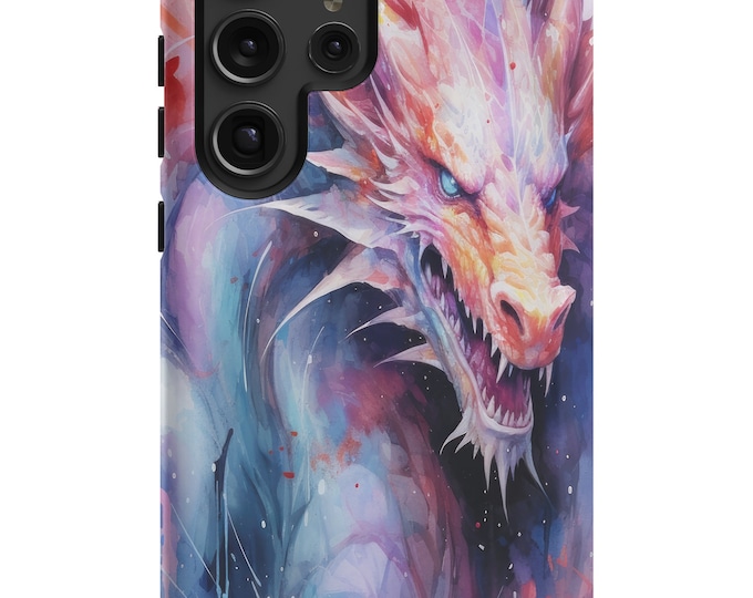 Watercolor Dragon Case - Mythical Creature Art - Tough/Slim/Clear Options for Samsung S22/S23/S24, Design - Typically 1-3 Days to Ship