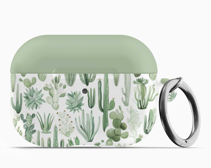 Desert Cactus AirPod Case w/Keychain - Fits 1st 2nd Gen AirPods AirPod Pros