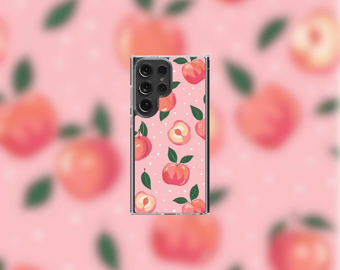 Cute Summer Peaches Samsung Clear Case - S22/S23/S24 Series