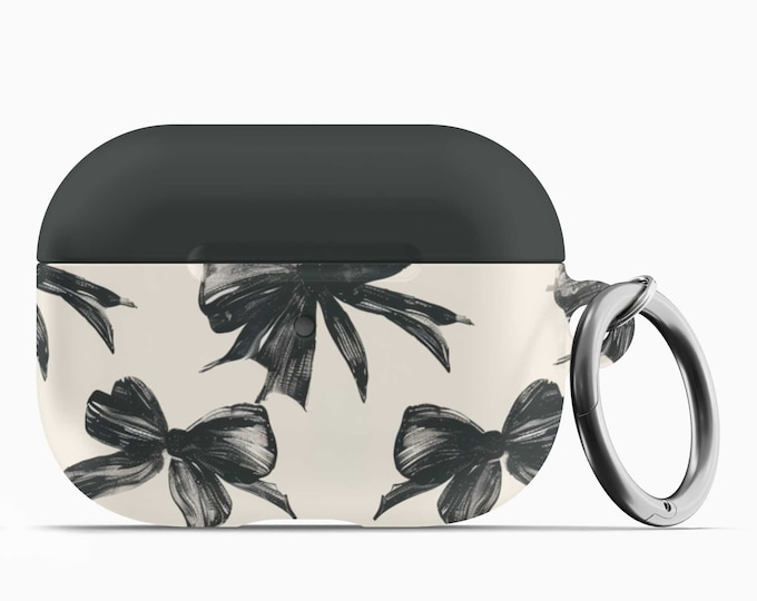Sophisticated Bows AirPod Case w/Keychain - Fits 1st 2nd Gen AirPods AirPod Pros