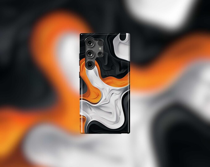 Orange Abstract Desert Wave Samsung Tough Case - S22-S24 Series